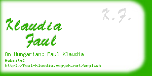klaudia faul business card